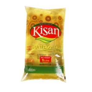 Kisan Sunflower Cooking Oil 1L Pouch